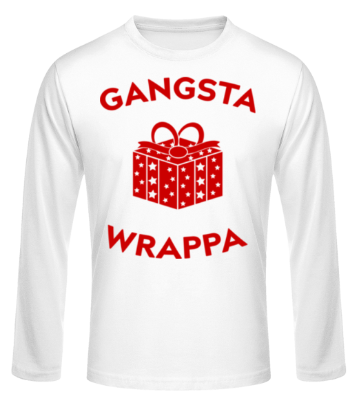 Gangsta Wrappa - Men's Basic Longsleeve - White - Front
