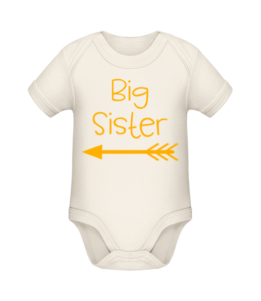 Big Sister - Organic Baby Body - Cream - Front