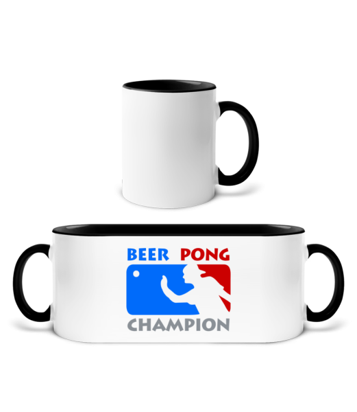 Beer Pong Champion - Two-toned Mug - White / Black - Front