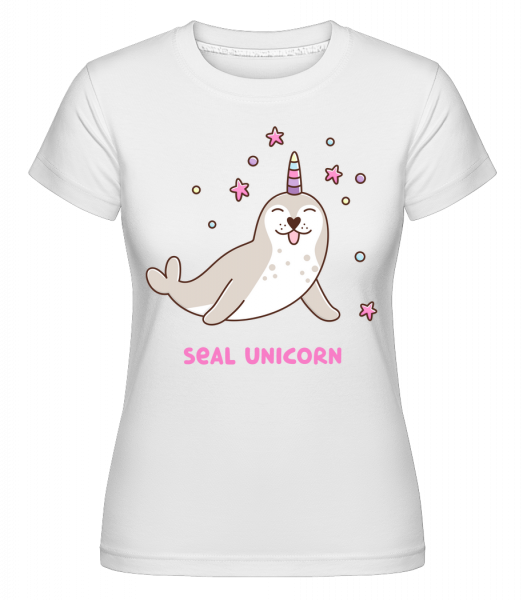 Seal Unicorn -  Shirtinator Women's T-Shirt - White - Vorn