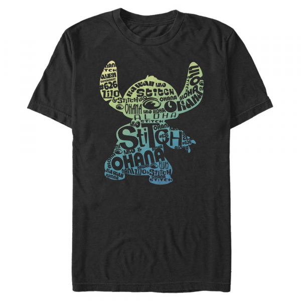 Disney Classics - Lilo & Stitch - Lilo & Stitch Stitch Fill - Men's T-Shirt - Black - Front