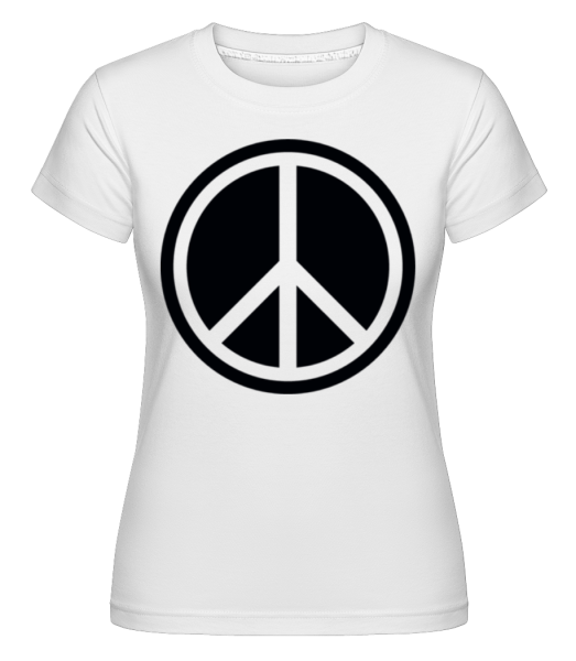 Peace Symbol -  Shirtinator Women's T-Shirt - White - Front