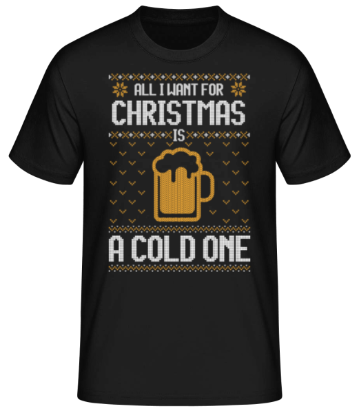 All I Want For Christma Is +++ - Men's Basic T-Shirt - Black - Front