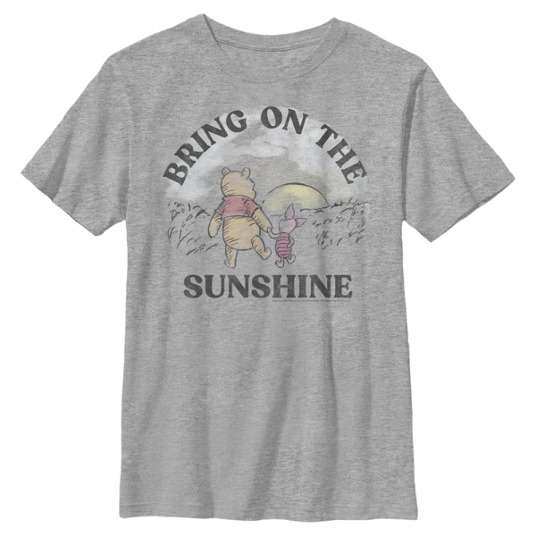 Disney - Winnie the Pooh - Pú & prasátko Bring On The Sunshine - Kids T-Shirt - Heather grey - Front