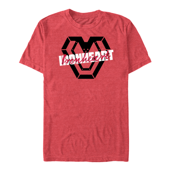 Marvel - Black Panther Wakanda Forever - Iron Heart Stencil - Men's T-Shirt - Heather red - Front