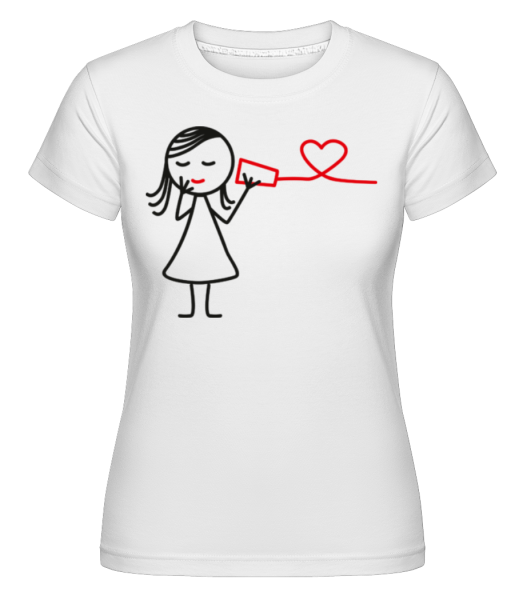 Line phone woman -  Shirtinator Women's T-Shirt - White - Front