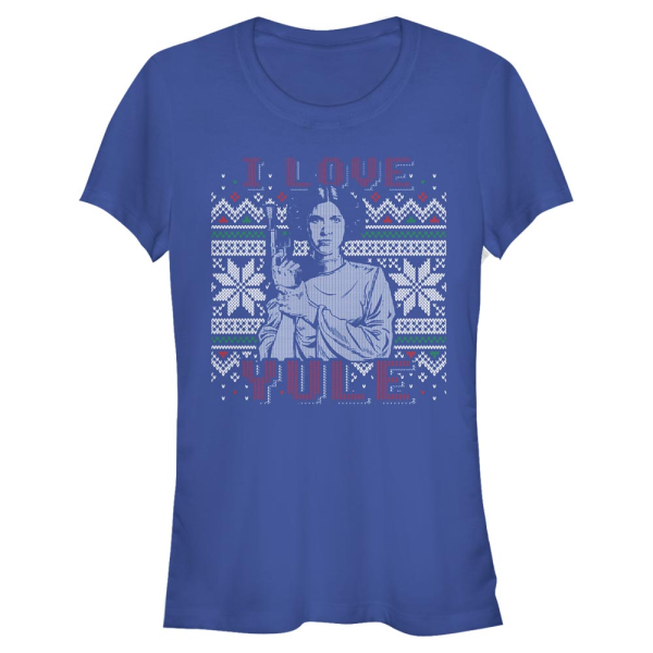 Star Wars - Princezna Leia Love Yule - Christmas - Women's T-Shirt - Royal blue - Front