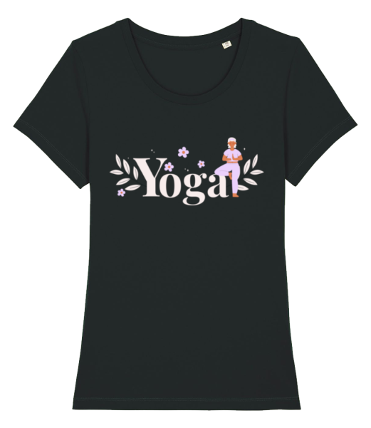 Yoga - Women's Organic T-Shirt Stanley Stella - Black - Front