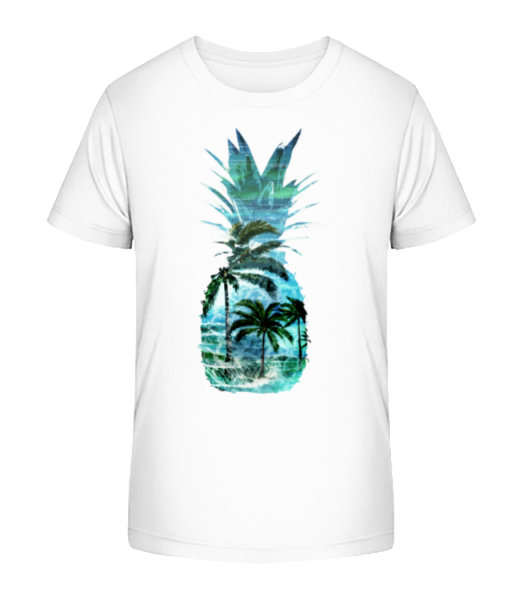 Pineapple Palms - Kid's Bio T-Shirt Stanley Stella - White - Front
