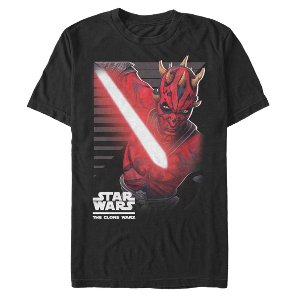 Star Wars - The Clone Wars - Darth Maul Maul Strikes - Men's T-Shirt - Black - Front
