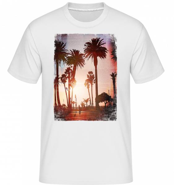 Palm Promenade -  Shirtinator Men's T-Shirt - White - Vorn