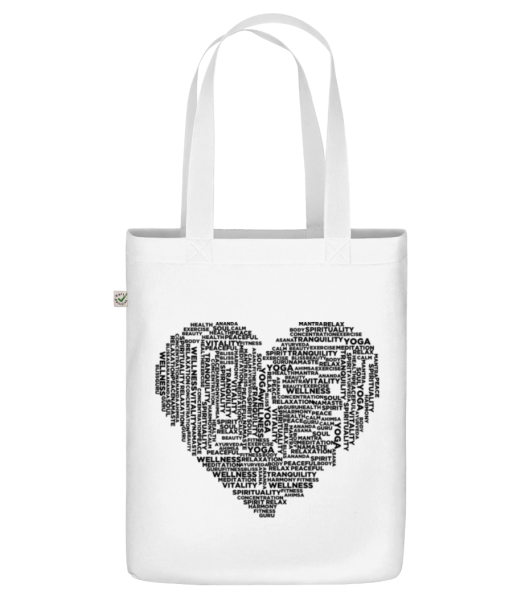 Yoga Heart - Organic tote bag - White - Front