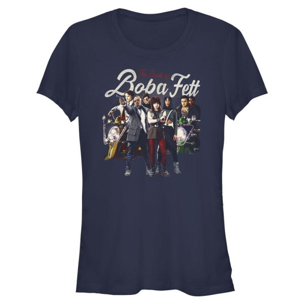 Star Wars - The Book of Boba Fett - Skupina Support Plan - Women's T-Shirt - Navy - Front