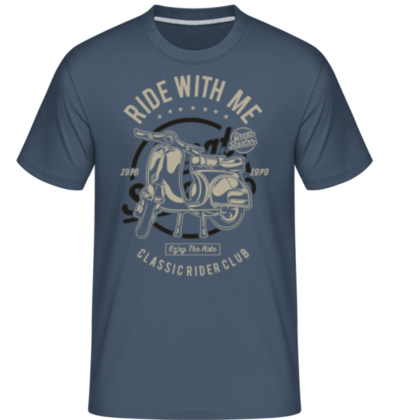 Ride With Me -  Shirtinator Men's T-Shirt - Denim - Front