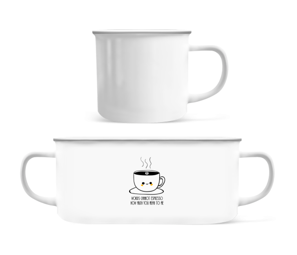 Words Cannot Espresso - Enamel-cup - White - Front