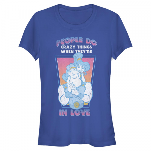 Disney Classics - Hercules - Hercules & Meg Crazy Things - Valentine's Day - Women's T-Shirt - Royal blue - Front