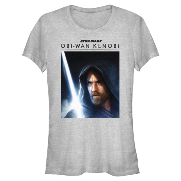 Star Wars - Obi-Wan Kenobi - Obi-Wan Kenobi Close up Obi - Women's T-Shirt - Heather grey - Front