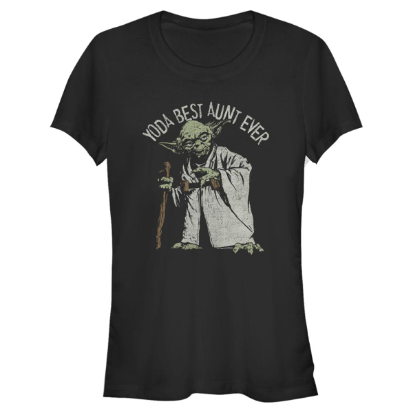 Star Wars - Yoda Green Aunt - Family - Women's T-Shirt - Black - Front