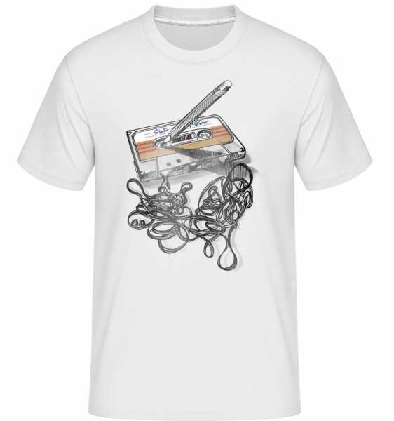 Old School Cassette -  Shirtinator Men's T-Shirt - White - Vorn