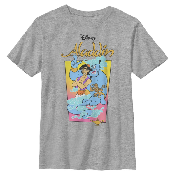 Disney - Aladdin - Skupina Neon Vapor - Kids T-Shirt - Heather grey - Front