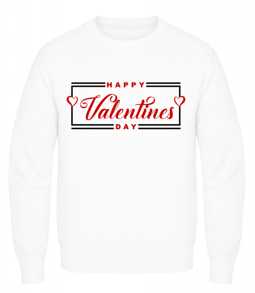 Happy Valentines Day - Men's Sweatshirt AWDis - White - Vorn