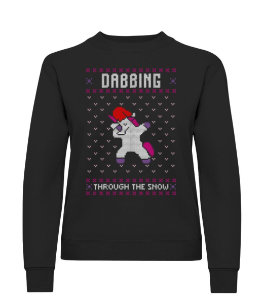 Dabbing Unicorn - Women's Sweatshirt - Black - Front