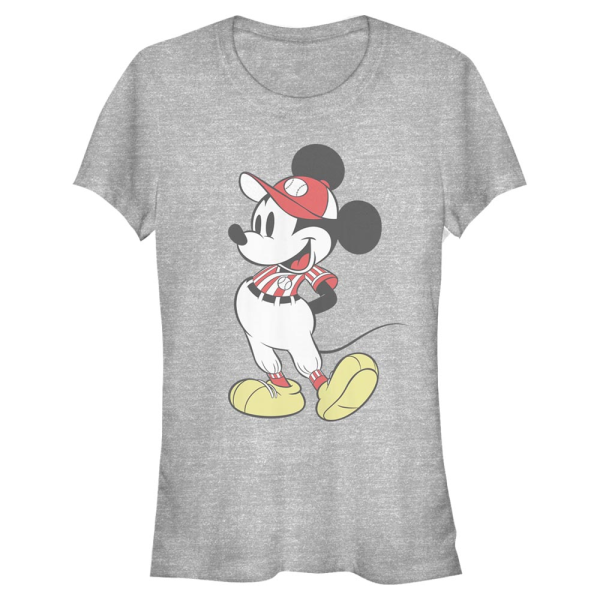 Disney - Mickey Mouse - Mickey Mouse Baseball Season Mickey - Women's T-Shirt - Heather grey - Front