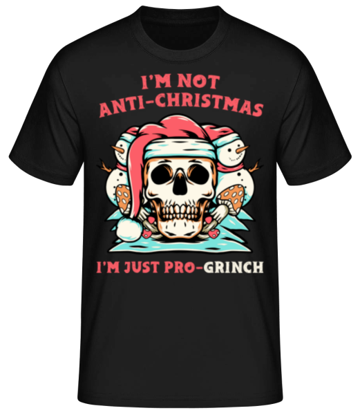 Pro Grinch - Men's Basic T-Shirt - Black - Front