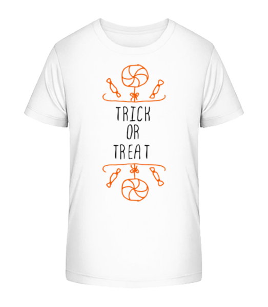 Trick Or Treat Sweets - Kid's Bio T-Shirt Stanley Stella - White - Front
