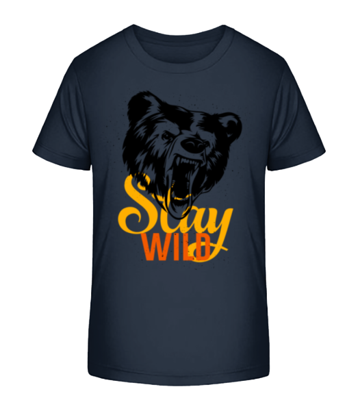 Stay Wild - Kid's Bio T-Shirt Stanley Stella - Navy - Front