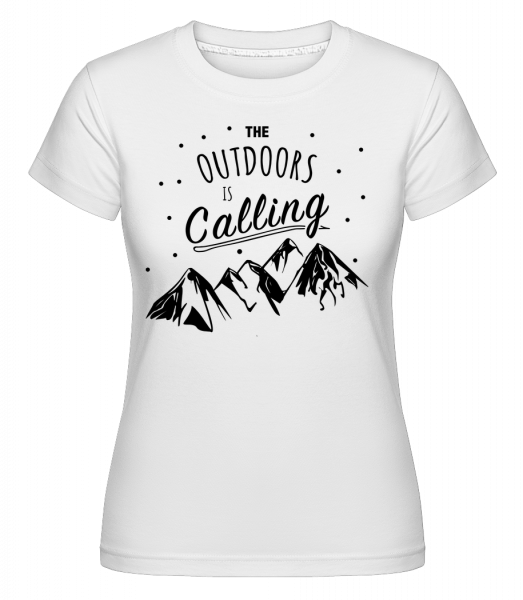 The Outdoors Is Calling -  Shirtinator Women's T-Shirt - White - Vorn