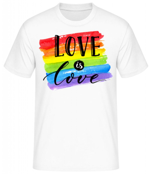 Love Is Love - Men's Basic T-Shirt - White - Front