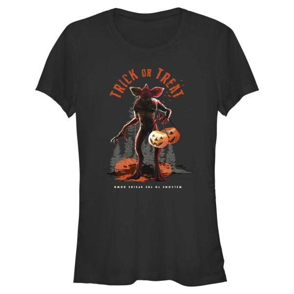 Netflix - Stranger Things - Demogorgon Trick Or Treating Demo - Halloween - Women's T-Shirt - Black - Front