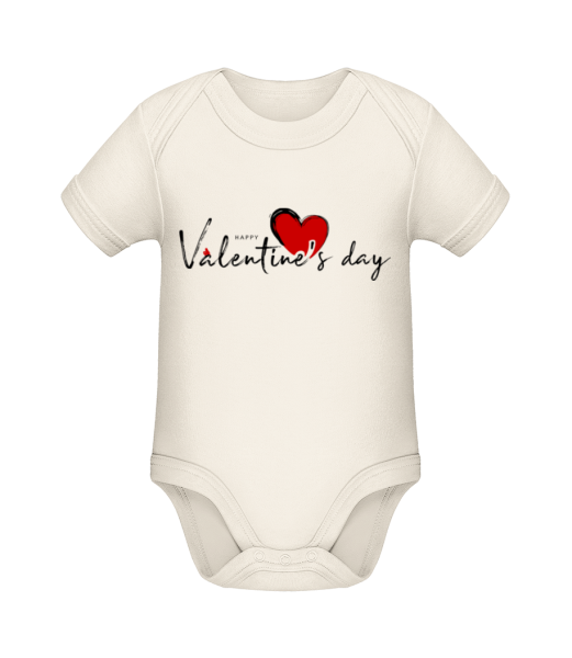 Valentines Day - Organic Baby Body - Cream - Front