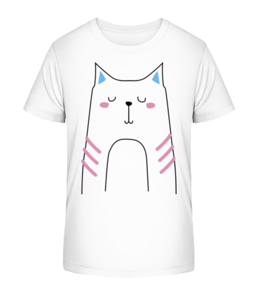 Cute Cat - Kid's Bio T-Shirt Stanley Stella - White - Front