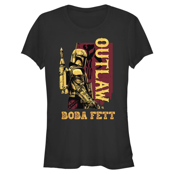Star Wars - Book of Boba Fett - Boba Fett Outlaw - Women's T-Shirt - Black - Front