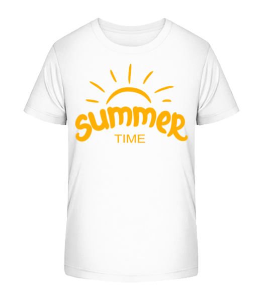 Summer Time Yellow - Kid's Bio T-Shirt Stanley Stella - White - Front