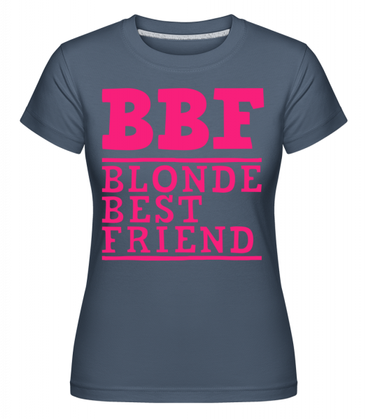 bff Blonde Best Friend -  Shirtinator Women's T-Shirt - Denim - Vorn