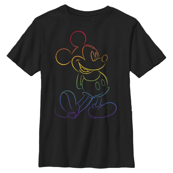 Disney Classics - Mickey Mouse - Mickey Big Pride - Pride - Kids T-Shirt - Black - Front