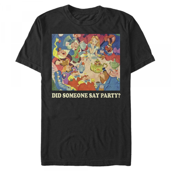 Disney Classics - Alice in Wonderland - Skupina Party Party - Men's T-Shirt - Black - Front