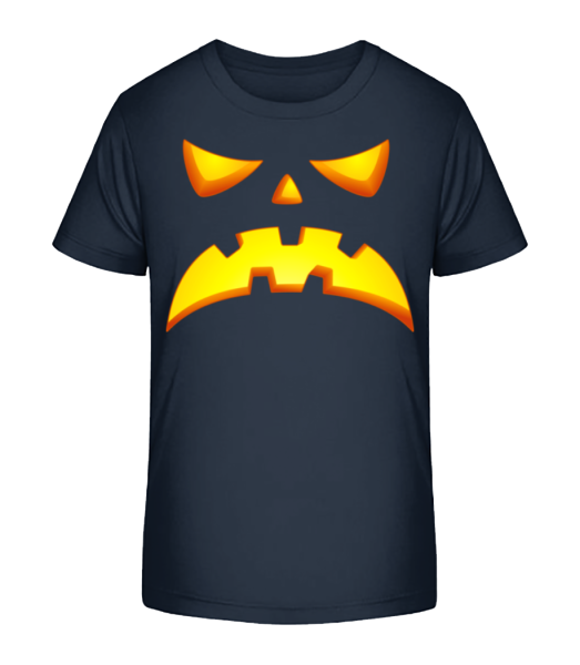 Pumpkin Face Evil - Kid's Bio T-Shirt Stanley Stella - Navy - Front