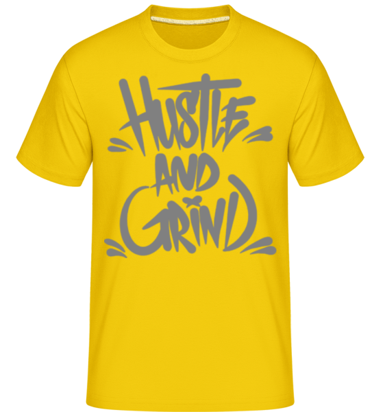 Hustle And Grind -  Shirtinator Men's T-Shirt - Golden yellow - Front