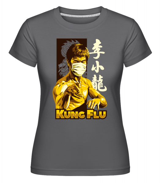 Kung Flu -  Shirtinator Women's T-Shirt - Anthracite - Vorn