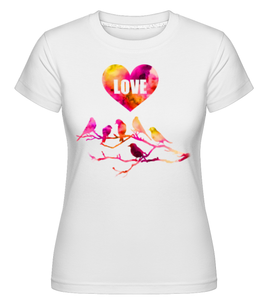 Birds Love -  Shirtinator Women's T-Shirt - White - Front