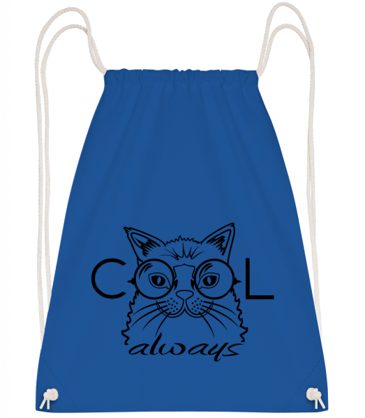 Cool Cat Always - Drawstring Backpack - Royal blue - Vorn