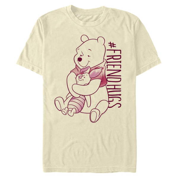 Disney - Winnie the Pooh - Pú & prasátko Piglet Pooh Hugs - Men's T-Shirt - Cream - Front