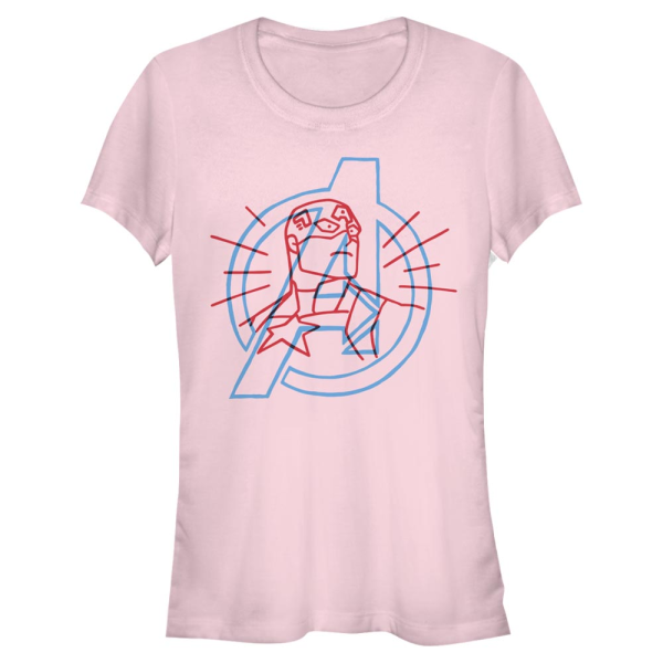 Marvel - Avengers - Logo Cap Doodle Avengers - Women's T-Shirt - Pink - Front