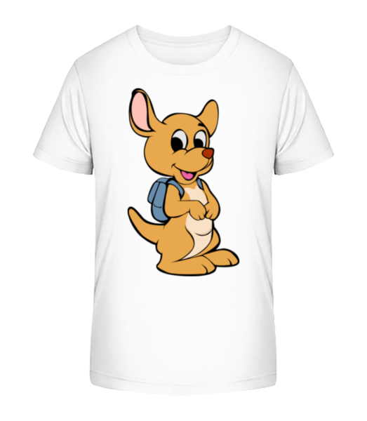 Cute Animal With Bag - Kid's Bio T-Shirt Stanley Stella - White - Front