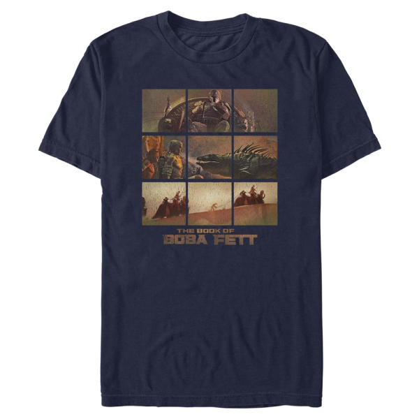 Star Wars - The Book of Boba Fett - Boba Fett Desert Palace - Men's T-Shirt - Navy - Front