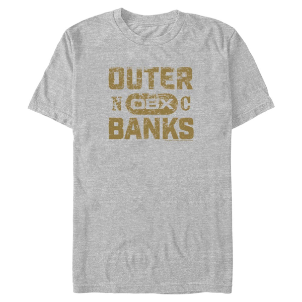 Netflix - Outer Banks - Text Distressed Type - Men's T-Shirt - Heather grey - Front